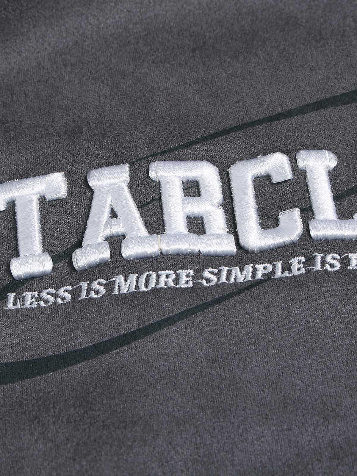 Concert Outfit Suede Contrast Color Spliced Letter Embroidery Oversize T-Shirt Concert Outfit Suede Contrast Color Spliced Letter Embroidery Oversize T-Shirt