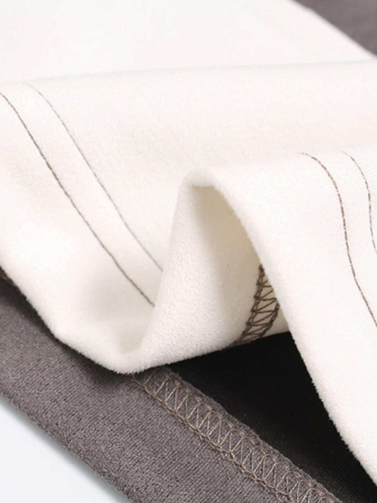 Concert Outfit Suede Contrast Stripe Embroidered Long SleeveT-Shirt Concert Outfit Suede Contrast Stripe Embroidered Long SleeveT-Shirt