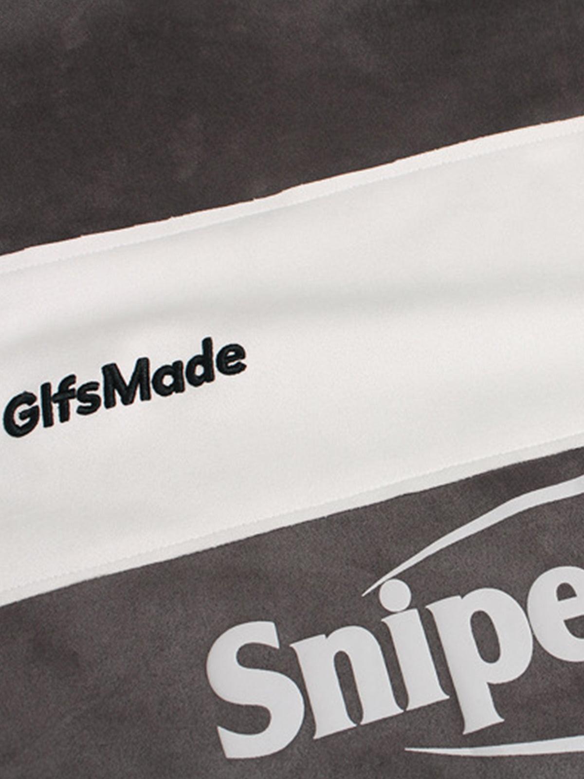 Concert Outfit Suede Contrast Stripe Embroidered Long SleeveT-Shirt Concert Outfit Suede Contrast Stripe Embroidered Long SleeveT-Shirt