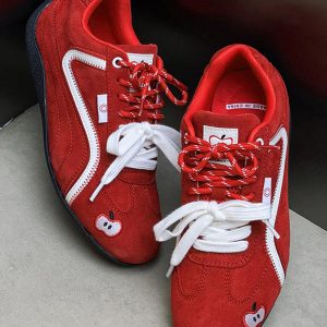 Concert Outfit Suede Lace-Up Sneakers