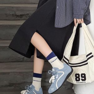 Concert Outfit Suede Lace-Up Sneakers