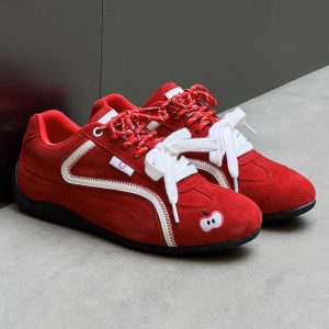 Concert Outfit Suede Lace-Up Sneakers