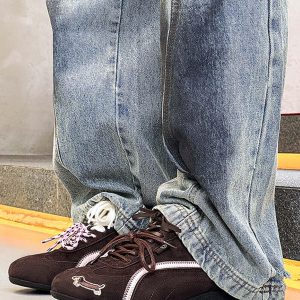 Concert Outfit Suede Lace-Up Sneakers