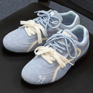 Concert Outfit Suede Lace-Up Sneakers