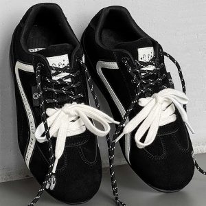 Concert Outfit Suede Lace-Up Sneakers
