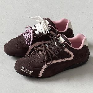 Concert Outfit Suede Lace-Up Sneakers