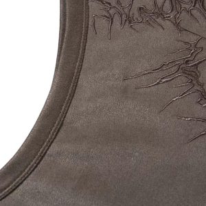 Concert Outfit Suede Thorn Embroidered Vest