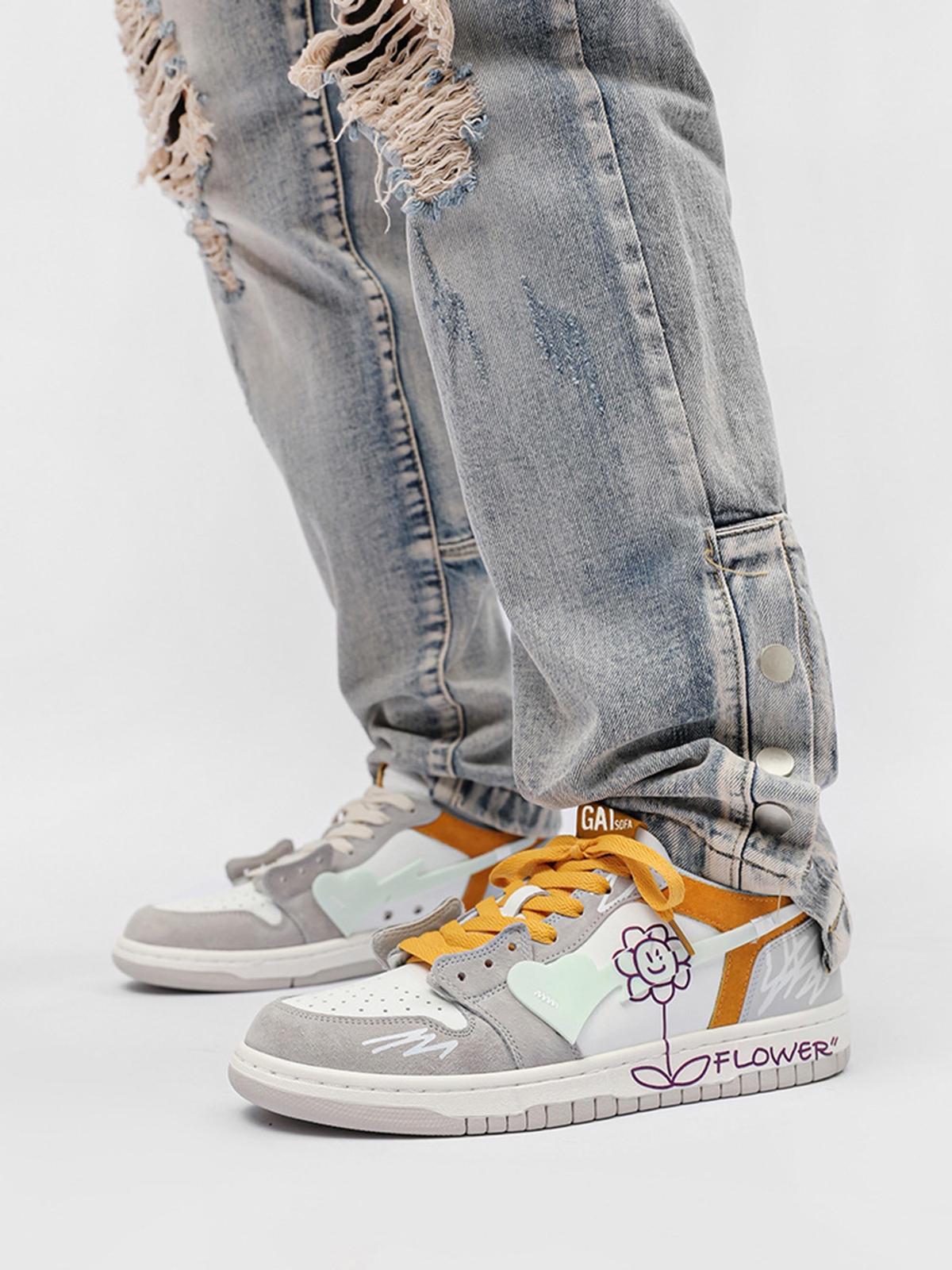 Concert Outfit Sunflower Hip-Hop Skate Shoes Concert Outfit Sunflower Hip-Hop Skate Shoes