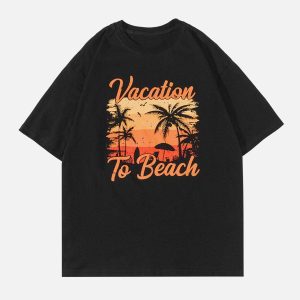 Concert Outfit Sunset Print Tee