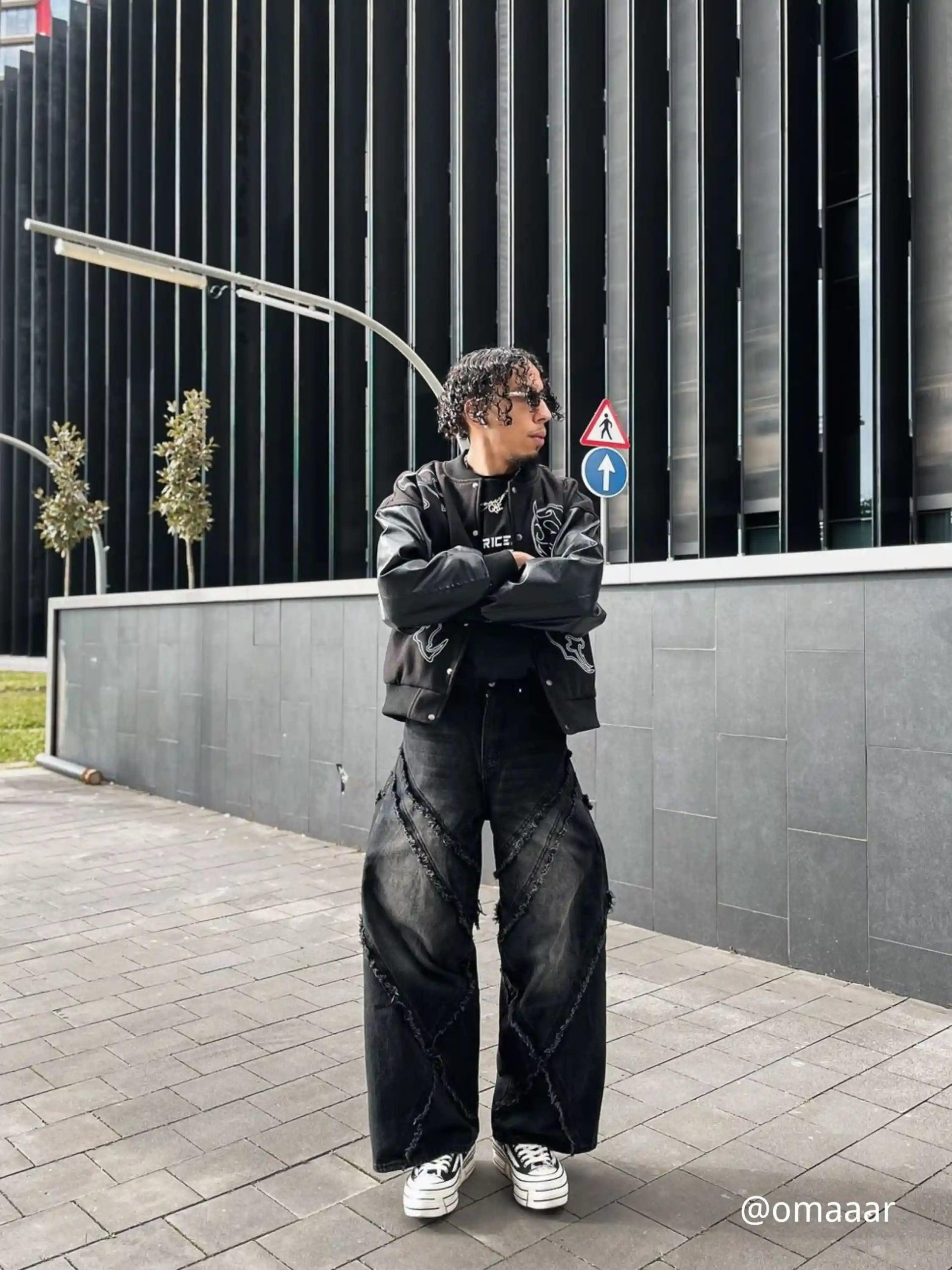 Concert Outfit Symbol Embroidery PU Leather Racing Jacket Concert Outfit Symbol Embroidery PU Leather Racing Jacket