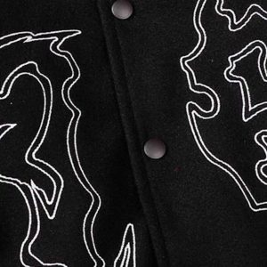 Concert Outfit Symbol Embroidery PU Leather Racing Jacket