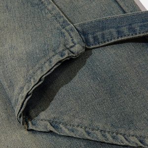 Concert Outfit Symmetrical Panel Button-Down Jeans