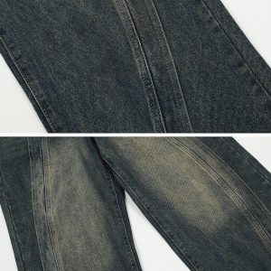 Concert Outfit Symmetrical Washed Jeans