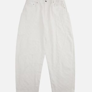 Concert Outfit Textured Structured Barrel Jeans