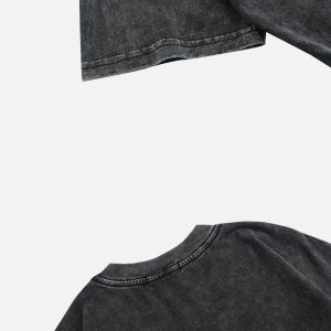 Concert Outfit Thermal Image Skull Print Tee