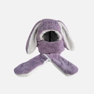 Concert Outfit Three In One Big Ear Warmth Gloves Scarf Hat