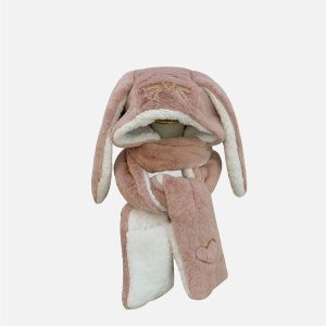 Concert Outfit Three In One Big Ear Warmth Gloves Scarf Hat