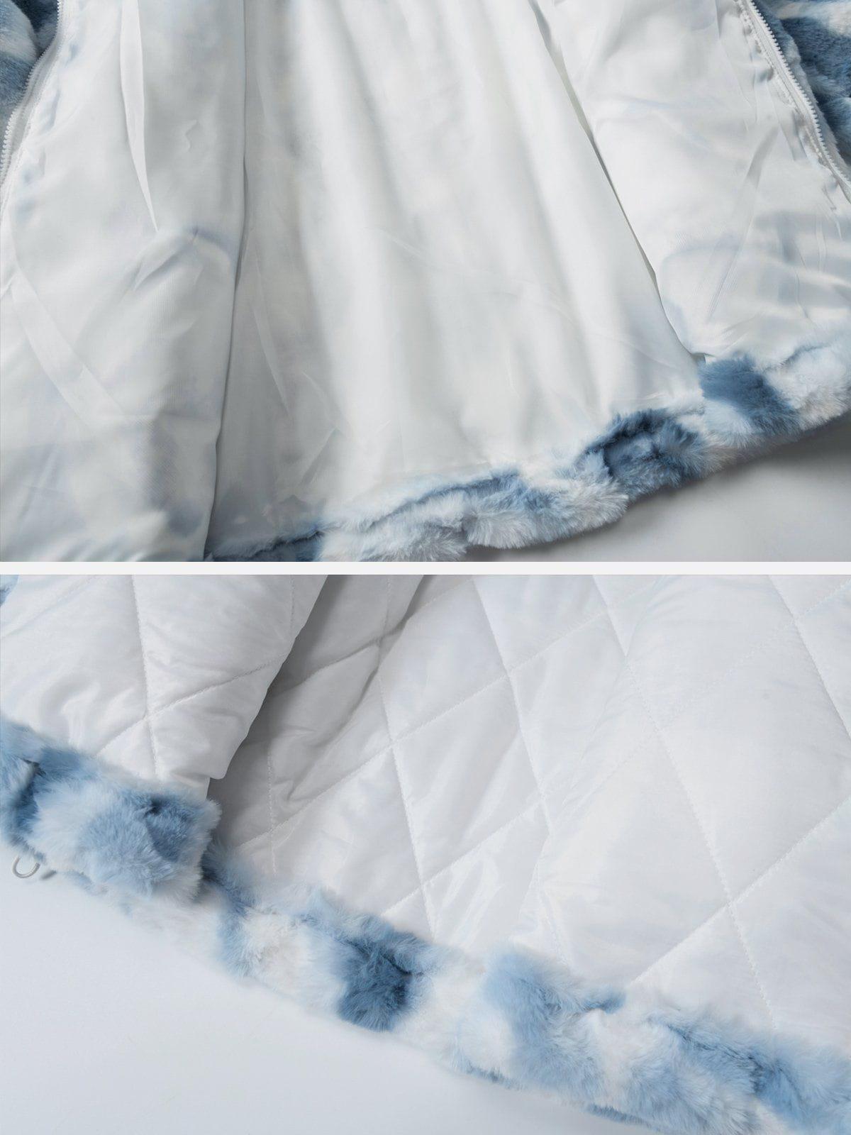 Concert Outfit Tie Dye Angel Bunny Label Sherpa Coat Concert Outfit Tie Dye Angel Bunny Label Sherpa Coat