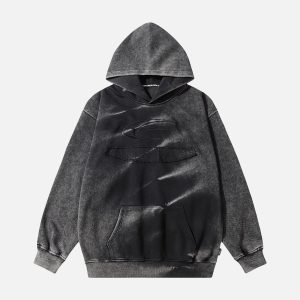 Concert Outfit Tie-Dye Contrasting Print Pullover Hoodie