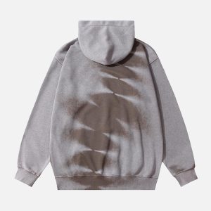 Concert Outfit Tie-Dye Contrasting Print Pullover Hoodie