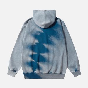 Concert Outfit Tie-Dye Contrasting Print Pullover Hoodie