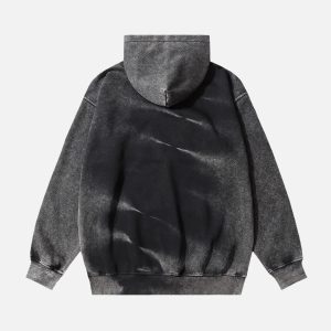 Concert Outfit Tie-Dye Contrasting Print Pullover Hoodie