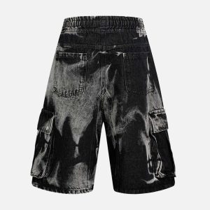 Concert Outfit Tie-Dye Drawstring Cargo Jorts