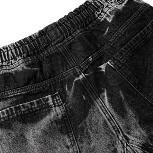 Concert Outfit Tie-Dye Drawstring Cargo Jorts