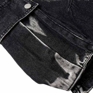 Concert Outfit Tie-Dye Drawstring Cargo Jorts