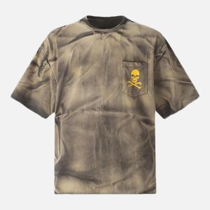 Concert Outfit Tie-Dye Skull Print T-Shirt