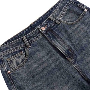 Concert Outfit Tie Dyed Wrinkled Effect Straight Jeans