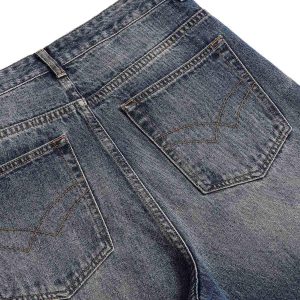 Concert Outfit Tie Dyed Wrinkled Effect Straight Jeans