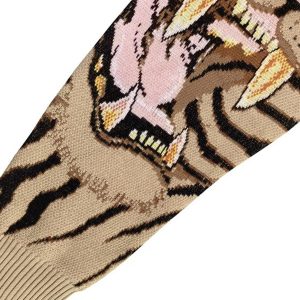 Concert Outfit Tiger Crew Neck Knitted Sweater