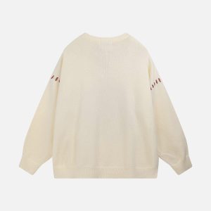 Concert Outfit Tomato Jacquard Sweater