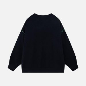 Concert Outfit Tomato Jacquard Sweater