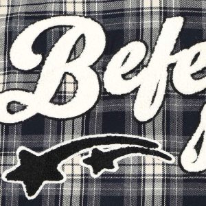 Concert Outfit Towel Embroidered Plaid Shirt