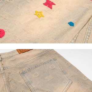 Concert Outfit Towel Embroidery Jeans