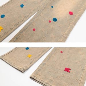 Concert Outfit Towel Embroidery Jeans