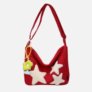 Concert Outfit Towel Embroidery Star Shoulder Bag
