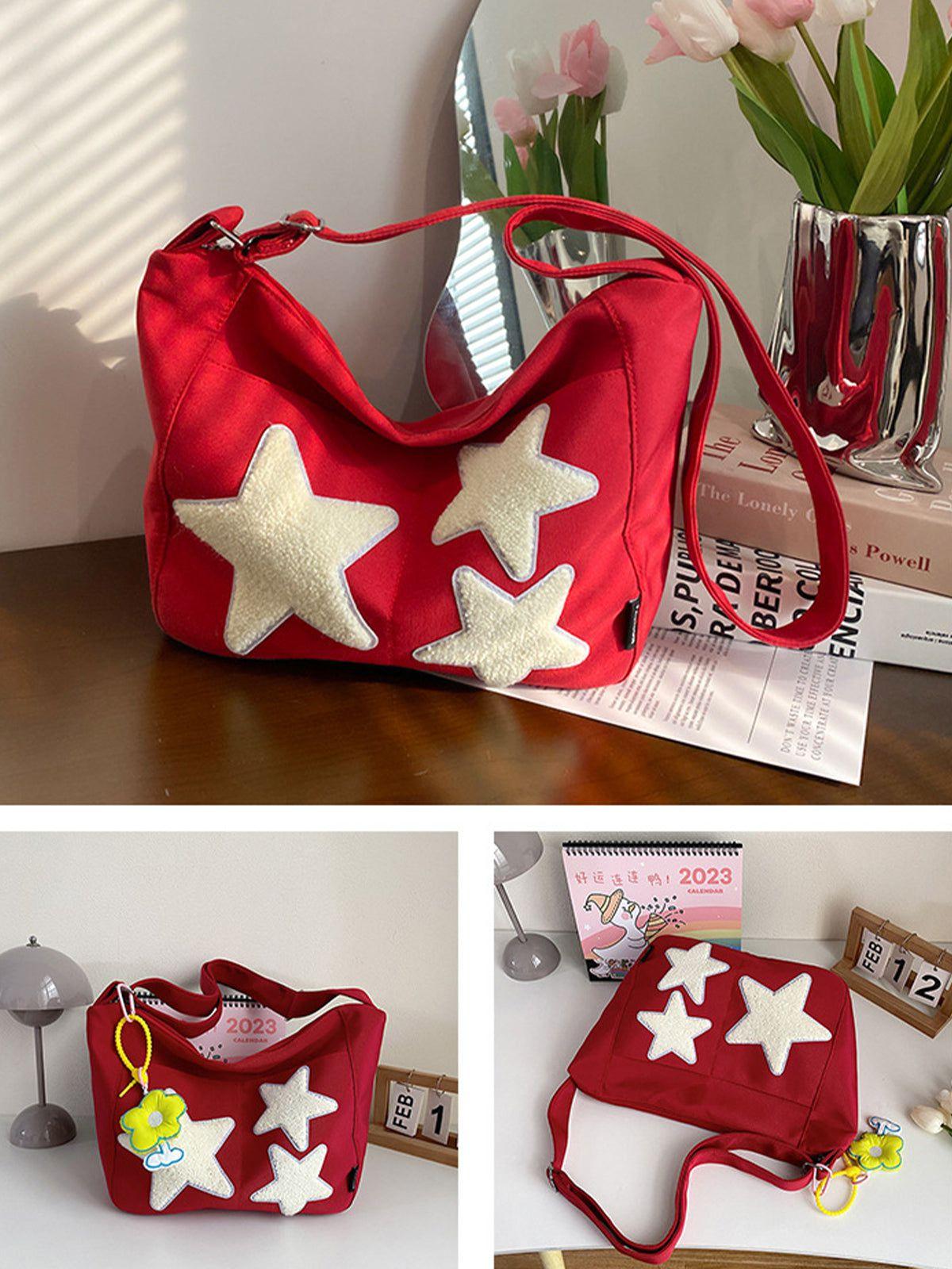 Concert Outfit Towel Embroidery Star Shoulder Bag Concert Outfit Towel Embroidery Star Shoulder Bag