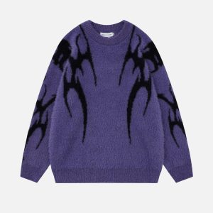 Concert Outfit Tribal Jacquard Knit Sweater