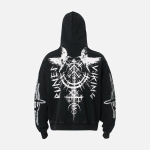 Concert Outfit Triple Eye Graphic Hoodie