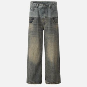 Concert Outfit Two Layer Loose Jeans