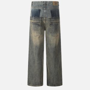 Concert Outfit Two Layer Loose Jeans