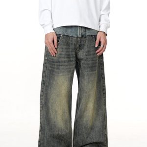 Concert Outfit Two Layer Loose Jeans