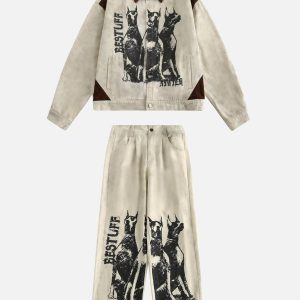 Concert Outfit Urban Doberman Wide-Leg Pants