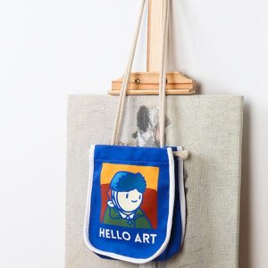 Concert Outfit Van Gogh Cartoon Printed Crossbody Bag