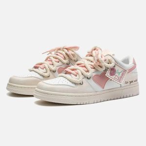 Concert Outfit Versatile Rose Stamp Print Board Casual Shoes