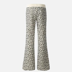 Concert Outfit Vinatge Leopard Horn Fleece Pants