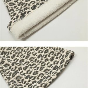 Concert Outfit Vinatge Leopard Horn Fleece Pants